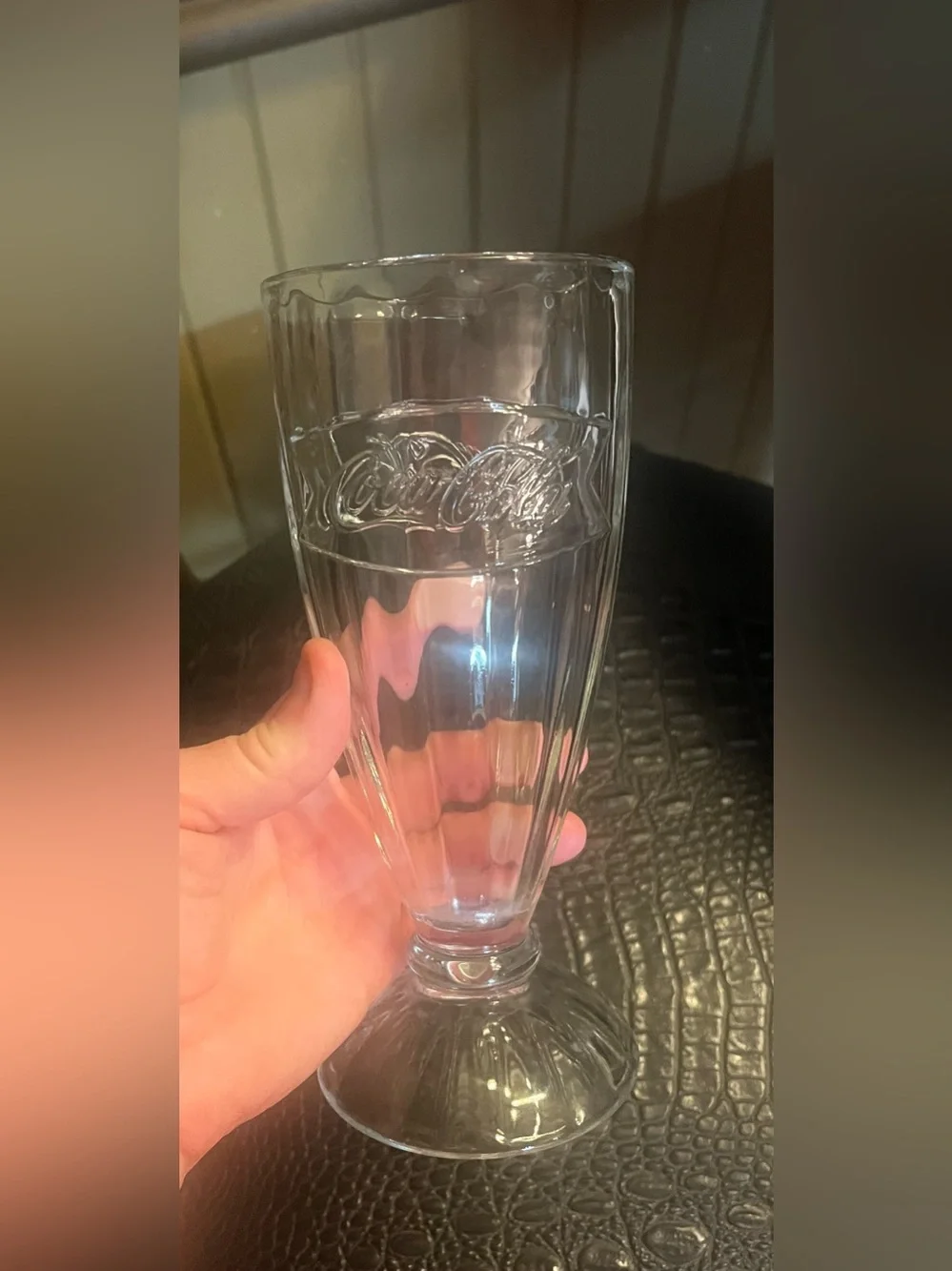 Set of (2) Vintage Coca Cola Soda Fountain Milkshake Glasses